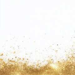 Golden Christmas background Gold glitter background with white space for text, vector illustration, white and gold color scheme, white background, golden dust, golden sparkles, shiny texture sparkling