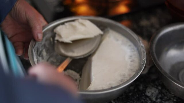 Congealed lard food