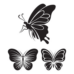 Vector representation of a butterfly silhouette