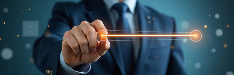 A Businessman Adjusts A Virtual Quality Level Slider To Improve Standards In Business Practices From Poor To Excellent Levels Consistently. 00001