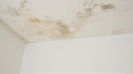 The image shows a ceiling with visible mold growth, indicating potential water damage and issues with moisture management.