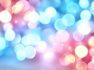 Obraz premium Abstract pastel bokeh background with blurred lights.