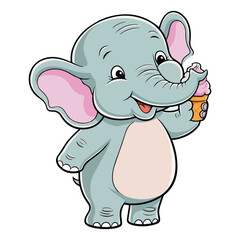 Cute carton baby elephant