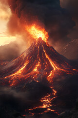  Volcano, Eruption, Lava, Smoke, Ash, Magma, Crater, Volcanic rock, Volcanic activity, Volcanic landscape 