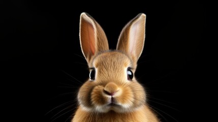 cute animal pet rabbit or bunny brown color smiling and laughing isolated with copy space for easter background, rabbit, animal, pet, cute, fur, ear, mammal, background, celebration