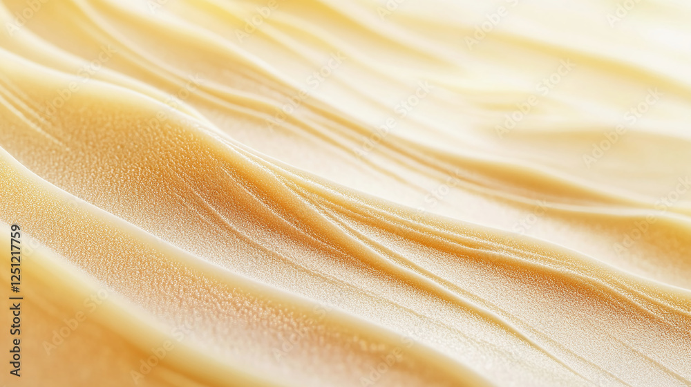 Aufkleber close-up of golden textured fabric with smooth, flowing waves, symbolizing elegance and softness, id