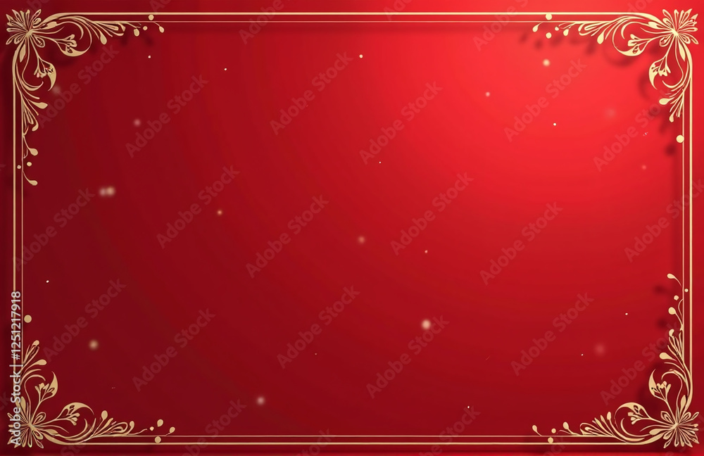 Aufkleber a decorative red background banner with copy space for christmas or new year top view designs. 00002