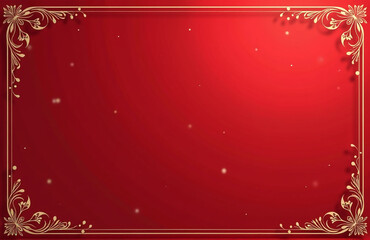 A Decorative Red Background Banner With Copy Space For Christmas Or New Year Top View Designs. 00002