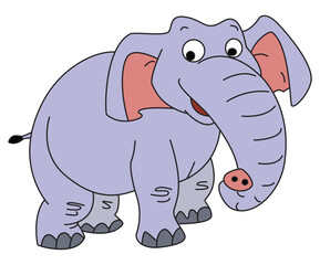 A elephant smiling animal illustration vector