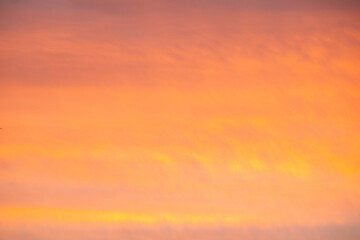 Beautiful , luxury soft gradient orange gold clouds and sunlight on the blue sky perfect for the background, take in evening,Twilight, Large size, high definition landscape photo