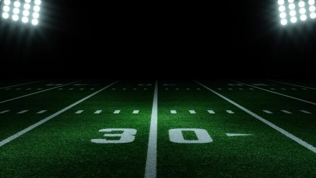 American football night stadium 30-yard