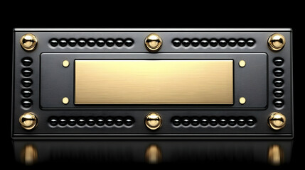 Gold black plate design studio background