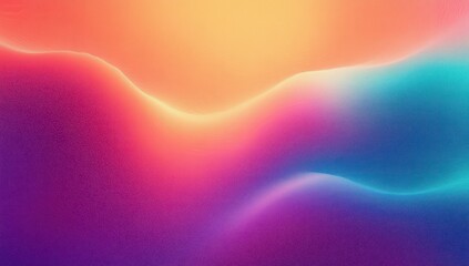Obraz premium Vibrant Abstract Gradient Background with Smooth Curves and Flow in Summer Colors