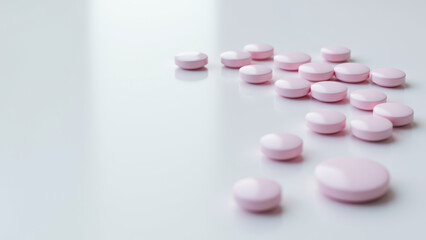 Semaglutide capsules spread out on a table.