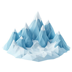 Geometric Representation of Snow-Capped Mountains in 3D Design