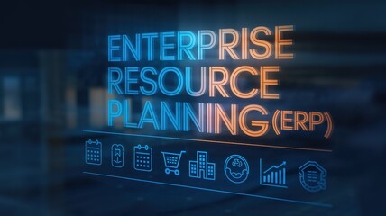 Obraz premium Enterprise Resource Planning (ERP) System: Business Management Software