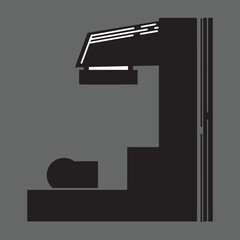 isolated vector train station illustration