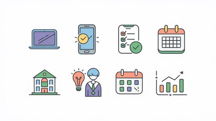 real estate icon set