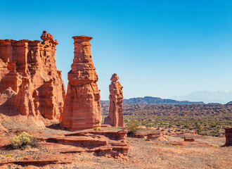 Red rocks in Talampaya national park in western Argentina.