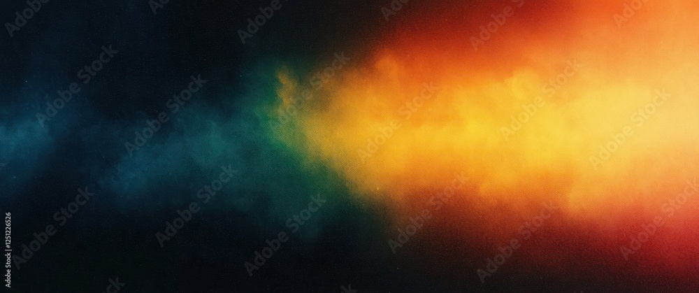 Wall mural vibrant abstract gradient background soft brush strokes noise texture glowing colorful design