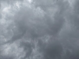 Dramatic dark cloud, Strom and strong wind before rain fall. Bad weather, extreme weather in the transition season 