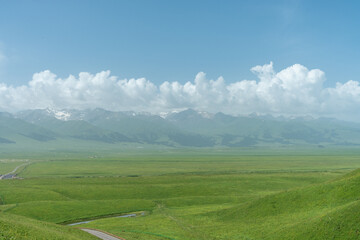 Obraz premium Bortala Sailimu Lake Scenic Area, Xinjiang Uygur Autonomous Region, China