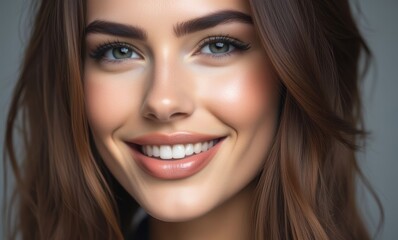 Smiling young woman with radiant skin