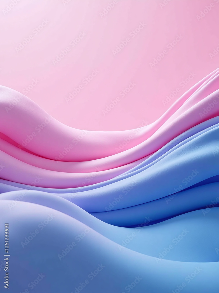 Poster a smooth graphic background with abstract lines in pink and blue colors featuring a banner at the to