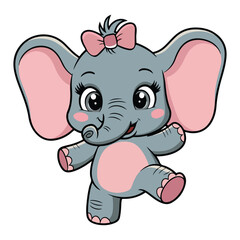 Fototapeta premium Dancing baby elphant