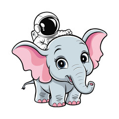 Obraz premium Cute baby carton elehant vector