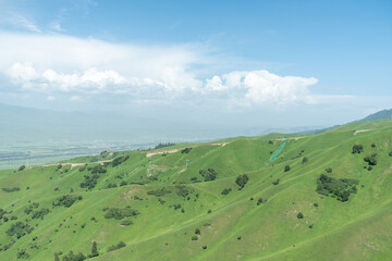 Fototapeta premium Bortala Sailimu Lake Scenic Area, Xinjiang Uygur Autonomous Region, China