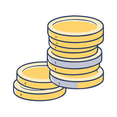 coins stack icon, coins stack vector illustration-simple illustration of coins stack. perfect for coins stack logos and icons