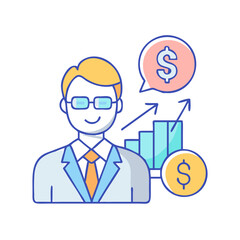 financial planner icon, financial planner vector illustration-simple illustration of financial planner. perfect for financial planner logos and icons