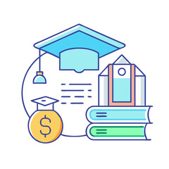 education loan icon, education loan vector illustration-simple illustration of education loan. perfect for education loan logos and icons