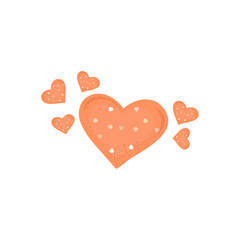 pink heart on a white background.vector illustration for Valentine's Day