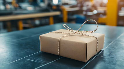 Delivery package preparation warehouse still life industrial setting close-up view e-commerce logistics