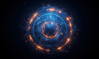 Abstract glowing circular design
