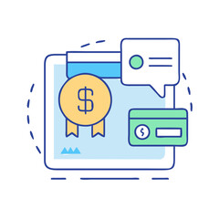 Fototapeta premium payment processing icon, payment processing vector illustration-simple illustration of payment processing. perfect for payment processing logos and icons