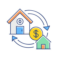 refinancing icon, refinancing vector illustration-simple illustration of refinancing. perfect for refinancing logos and icons