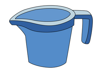 Blue mug isolated on white background