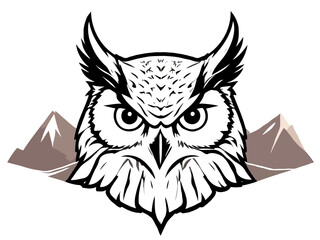 Obraz premium Owl Vector Art Animal Modern Urban Graphic Illustration