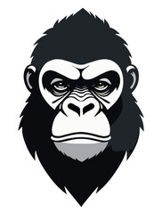 Gorilla Vector Art Animal Modern Urban Graphic Illustration