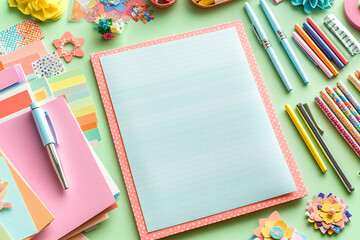 P Vibrant photo of a scrapbook supplies organ