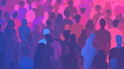 silhouette of crowd at concert