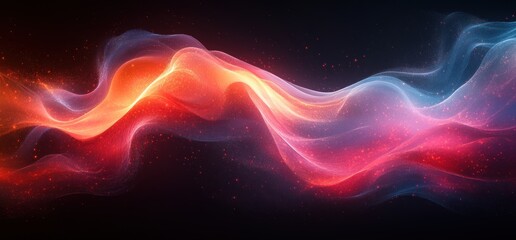 Fototapeta premium Dynamic Abstract Wave Background in Red Gray and Black with Soft Gradient and Glowing Texture for Poster Wallpaper Design