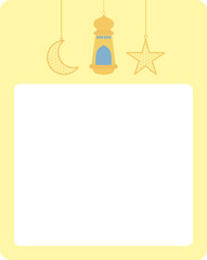 Decorative Lantern Frame Islamic Background