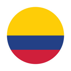 Fototapeta premium Flag of Colombia. Colombia circle flag logo icon computer vector illustration design