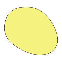 Yellow egg isolated on white background