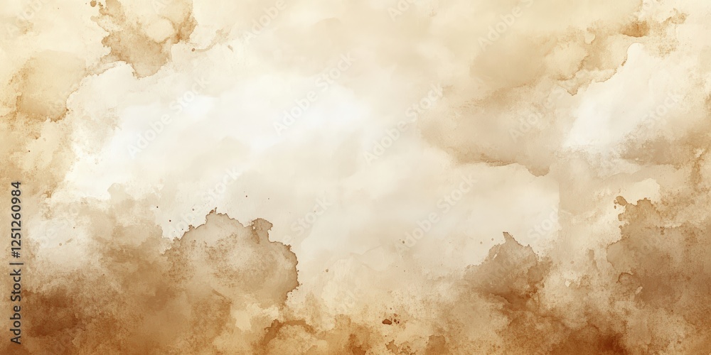 Poster soft beige watercolor texture background for artistic and creative projects featuring fluid patterns