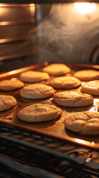 Swooped High Definition Photo of Delicious Sugar Cookies Generative AI